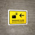 Baggage Claim With Left Arrow Yellow Bilingual Spanish Landscape - Wall Sign