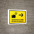 Baggage Claim With Right Arrow Yellow Bilingual Landscape - Wall Sign