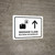 Baggage Claim With Up Arrow White Bilingual Landscape - Wall Sign