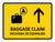 Baggage Claim With Up Arrow Yellow Bilingual Spanish Landscape - Wall Sign