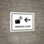 Baggage Claim With Left Arrow White Landscape - Wall Sign