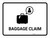 Baggage Claim White Landscape - Wall Sign