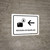 Baggage Claim With Left Arrow White Spanish Landscape - Wall Sign