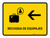 Baggage Claim With Left Arrow Yellow Spanish Landscape - Wall Sign