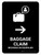 Baggage Claim With Right Arrow Black Bilingual Spanish Portrait - Wall Sign