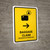 Baggage Claim With Right Arrow Yellow Bilingual Spanish Portrait - Wall Sign