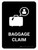Baggage Claim Black Portrait - Wall Sign