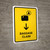 Baggage Claim With Down Arrow Yellow Portrait - Wall Sign
