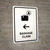 Baggage Claim With Left Arrow White Portrait - Wall Sign