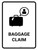 Baggage Claim White Portrait - Wall Sign
