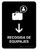 Baggage Claim With Down Arrow Black Spanish Portrait - Wall Sign