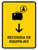 Baggage Claim With Down Arrow Yellow Spanish Portrait - Wall Sign