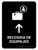 Baggage Claim With Up Arrow Black Spanish Portrait - Wall Sign