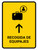 Baggage Claim With Up Arrow Yellow Spanish Portrait - Wall Sign