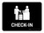 Check In Black Landscape - Wall Sign