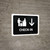Check In With Down Arrow Black Landscape - Wall Sign
