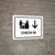 Check In With Down Arrow White Landscape - Wall Sign