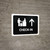 Check In With Up Arrow Black Landscape - Wall Sign