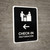Check-In With Left Arrow Black Bilingual Spanish Portrait - Wall Sign