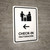 Check-In With Left Arrow White Bilingual Spanish Portrait - Wall Sign