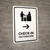 Check-In With Right Arrow White Bilingual Spanish Portrait - Wall Sign