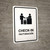 Check-In White Bilingual Spanish Portrait - Wall Sign