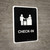 Check-In Black Portrait - Wall Sign