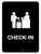 Check-In Black Portrait - Wall Sign