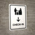 Check-In With Down Arrow White Portrait - Wall Sign