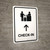 Check-In With Up Arrow White Portrait - Wall Sign