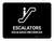 Escalators Black Bilingual Spanish Landscape - Wall Sign