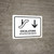 Escalators With Down Arrow White Bilingual Spanish Landscape - Wall Sign