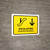 Escalators With Down Arrow Yellow Bilingual Spanish Landscape - Wall Sign