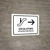 Escalators With Right Arrow White Bilingual Landscape - Wall Sign