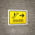 Escalators With Right Arrow Yellow Bilingual Spanish Landscape - Wall Sign
