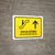 Escalators With Up Arrow Yellow Bilingual Spanish Landscape - Wall Sign