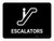 Escalators Black Landscape - Wall Sign