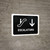 Escalators With Down Arrow Black Landscape - Wall Sign