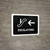 Escalators With Left Arrow Black Landscape - Wall Sign