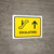 Escalators With Up Arrow Yellow Landscape - Wall Sign