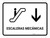 Escalators With Down Arrow White Spanish Landscape - Wall Sign
