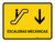 Escalators With Down Arrow Yellow Spanish Landscape - Wall Sign
