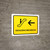 Escalators With Left Arrow Yellow Spanish Landscape - Wall Sign