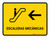 Escalators With Left Arrow Yellow Spanish Landscape - Wall Sign