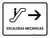 Escalators With Right Arrow White Spanish Landscape - Wall Sign