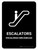 Escalators Black Bilingual Spanish Portrait - Wall Sign