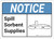 Notice: Spill Sorbent Storage ANSI - Wall Sign