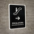 Escalators With Right Arrow Black Bilingual Spanish Portrait - Wall Sign