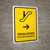 Escalators With Right Arrow Yellow Bilingual Spanish Portrait - Wall Sign