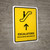 Escalators With Up Arrow Yellow Bilingual Spanish Portrait - Wall Sign